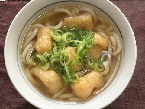 お熱の時に♪優しいお味のお揚げとネギのうどん♡